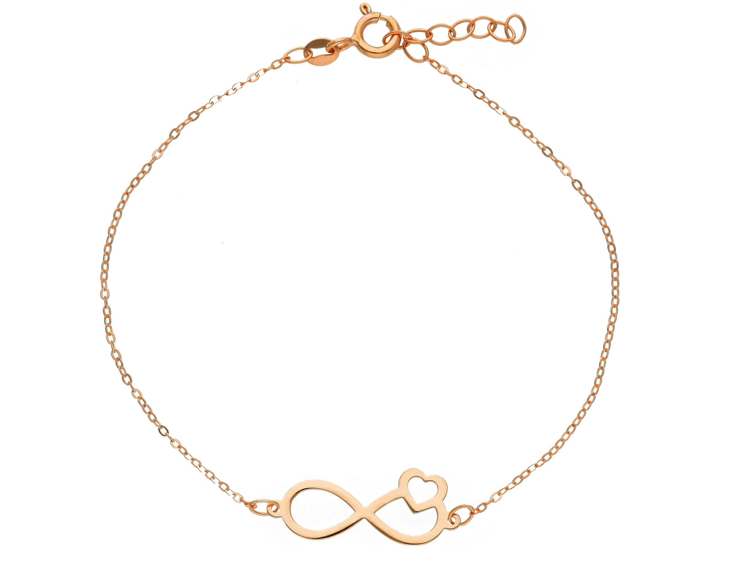 Βραχιόλι άπειρο απο ροζ χρυσό κ9 (code S249356)